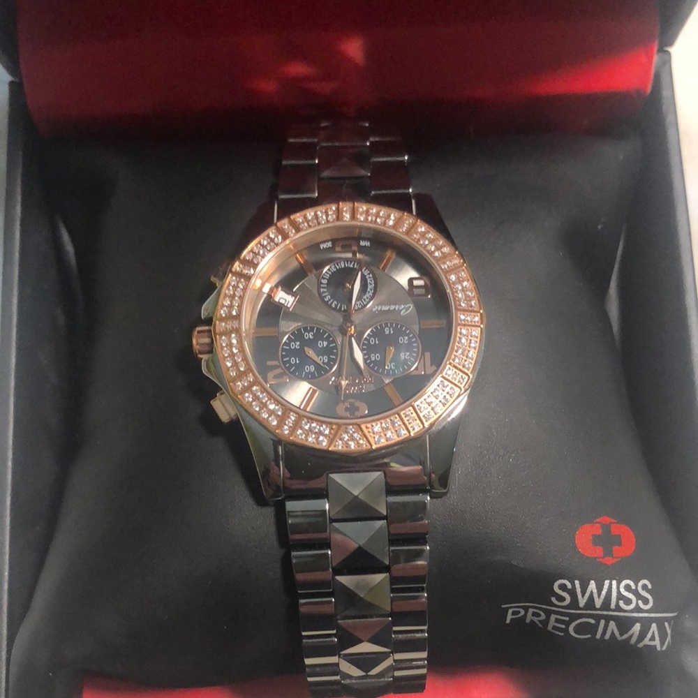 Luxury Black and Gold Chronograph Watch